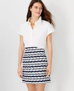 Wave A-Line Pocket Skirt