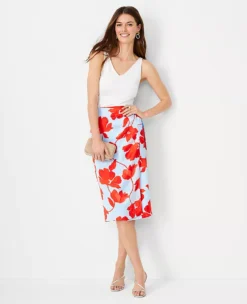 Floral Sarong Pencil Skirt - Tie-Waist Wrap Midi Skirt 5 Floral Sarong Pencil Skirt - Tie-Waist Wrap Midi Skirt -Ann Taylor Store 613297 1178 ALT2
