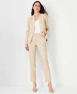 The Cutaway Blazer In Linen Blend -Ann Taylor Store 613345 7879 ALT2