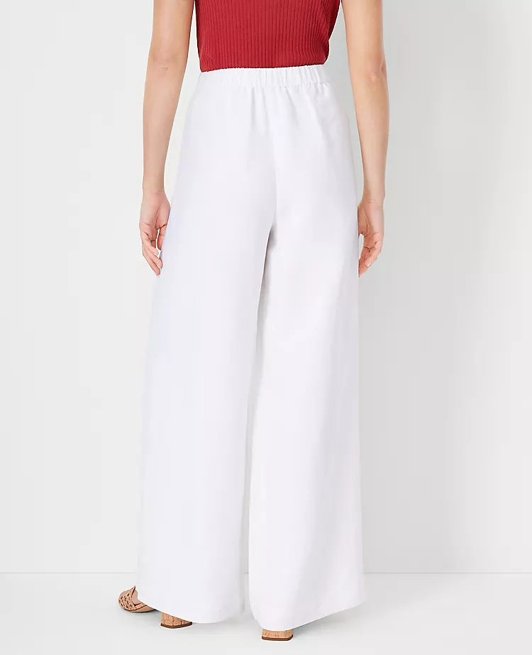 The Pull On Palazzo Pant In Linen Blend 2 The Pull On Palazzo Pant In Linen Blend - Image 2