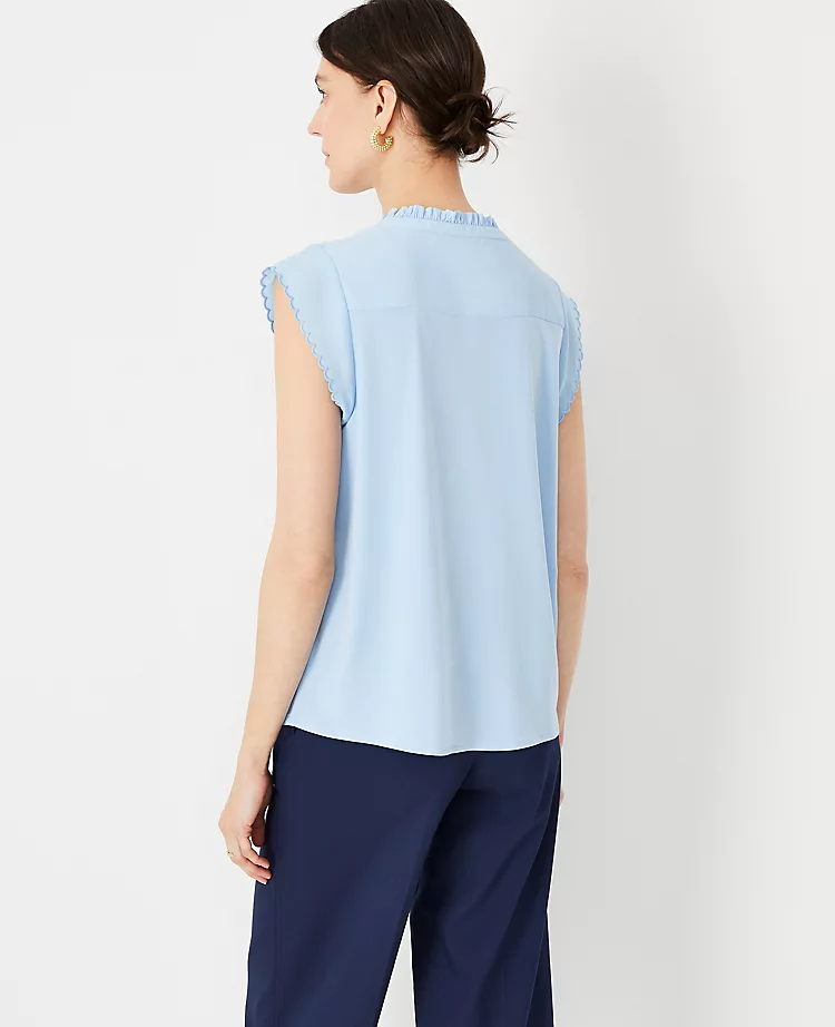 Scalloped Mixed Media Button Top 2 Scalloped Mixed Media Button Top - Image 2