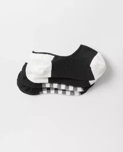 Checked No Show Socks - Comfortable 2-Pack Invisible Liner Set