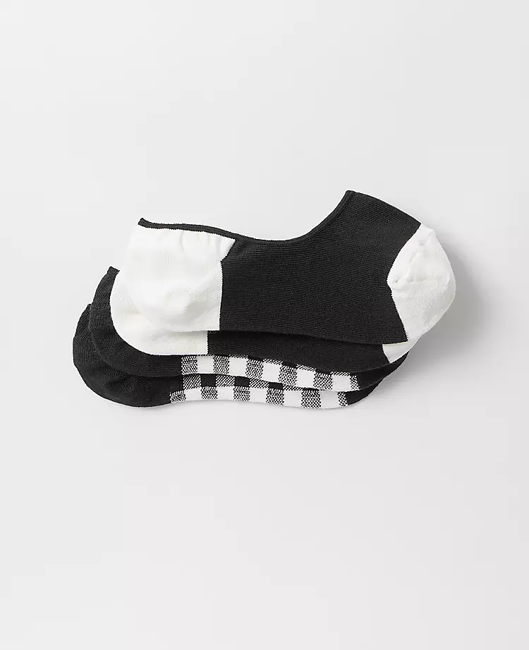 Checked No Show Socks - Comfortable 2-Pack Invisible Liner Set 1 Checked No Show Socks - Comfortable 2-Pack Invisible Liner Set