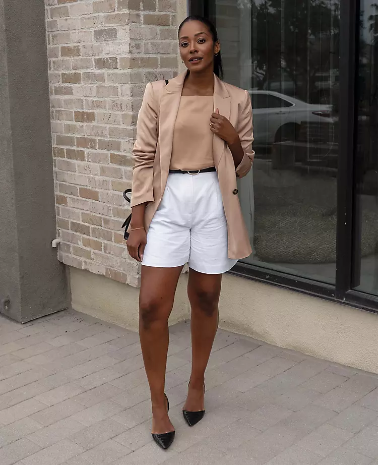 Petite Relaxed Double Breasted Satin Blazer - Chic Work-to-Evening Layer 4 Petite Relaxed Double Breasted Satin Blazer - Chic Work-to-Evening Layer - Image 4