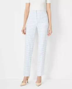 The Lana Petite Slim Plaid Pant: Sleek Ankle-Length Workwear
