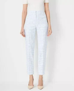 Petite Plaid Lana Slim Pants - Curvy Fit Ankle Trousers