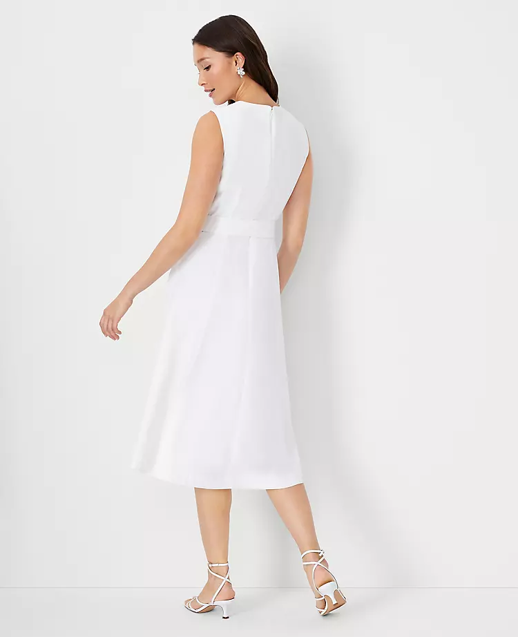 Petite Belted Double-Breasted Flare Dress for Work 2 Petite Belted Double-Breasted Flare Dress for Work - Image 2