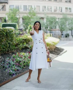 Petite Belted Double-Breasted Flare Dress for Work 9 Petite Belted Double-Breasted Flare Dress for Work -Ann Taylor Store 614301 9000 MKTG2