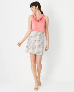 Petite Multicolored Tweed A-Line Skirt - Elegant Professional Workwear 5 Petite Multicolored Tweed A-Line Skirt - Elegant Professional Workwear -Ann Taylor Store 614354 0222 ALT2