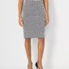 Petite Geometric Pull-On Pencil Skirt - Sophisticated Office Wear