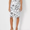 Tailored Petite Floral Pencil Skirt for Professional Workwear