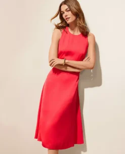 Petite Flare Halter Dress with Chic Cutout Back -Ann Taylor Store 614475 2570 MKTG1