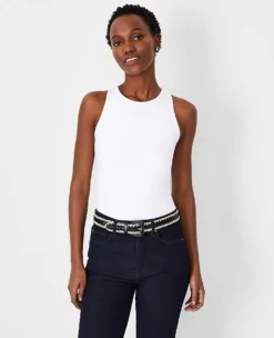 Petite Refined Stretch Sleeveless Shell - Tailored Professional Top