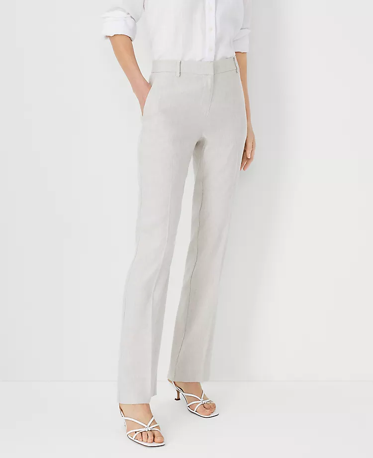 Petite Straight Leg Linen Work Pants - The Sophia Tailored Fit 1 Petite Straight Leg Linen Work Pants - The Sophia Tailored Fit