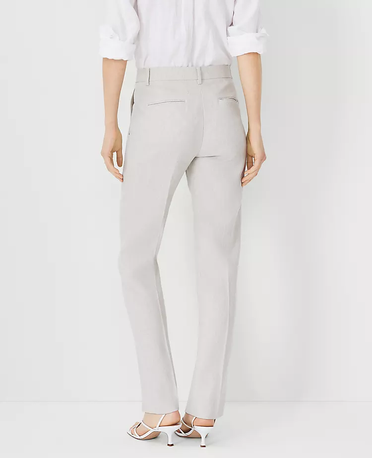 Petite Straight Leg Linen Work Pants - The Sophia Tailored Fit 2 Petite Straight Leg Linen Work Pants - The Sophia Tailored Fit - Image 2