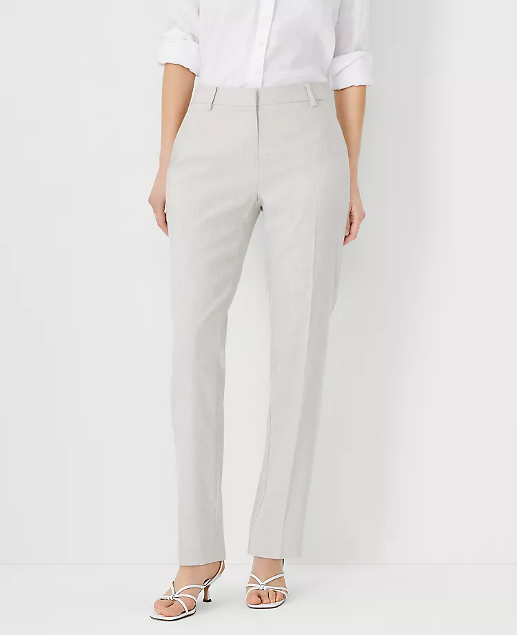 The Sophia Straight Pant In Linen Blend - Curvy Fit 1 The Sophia Straight Pant In Linen Blend - Curvy Fit