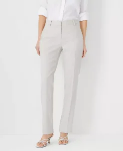 Petite Sophia Curvy Fit Straight-Leg Linen Blend Pants
