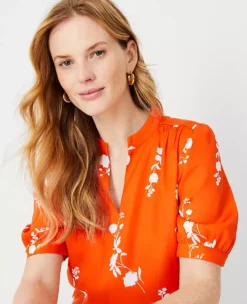 Floral Elbow Sleeve Popover