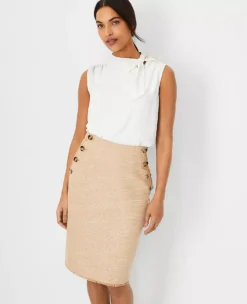 Petite Asymmetrical Tie Neck Mixed Media Work Shell 5 Petite Asymmetrical Tie Neck Mixed Media Work Shell -Ann Taylor Store 614572 9192 ALT2