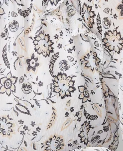 Petite Floral Pintucked Blouse with Ruffle Sleeves - Elegant Workwear -Ann Taylor Store 614748 9000 ALT3