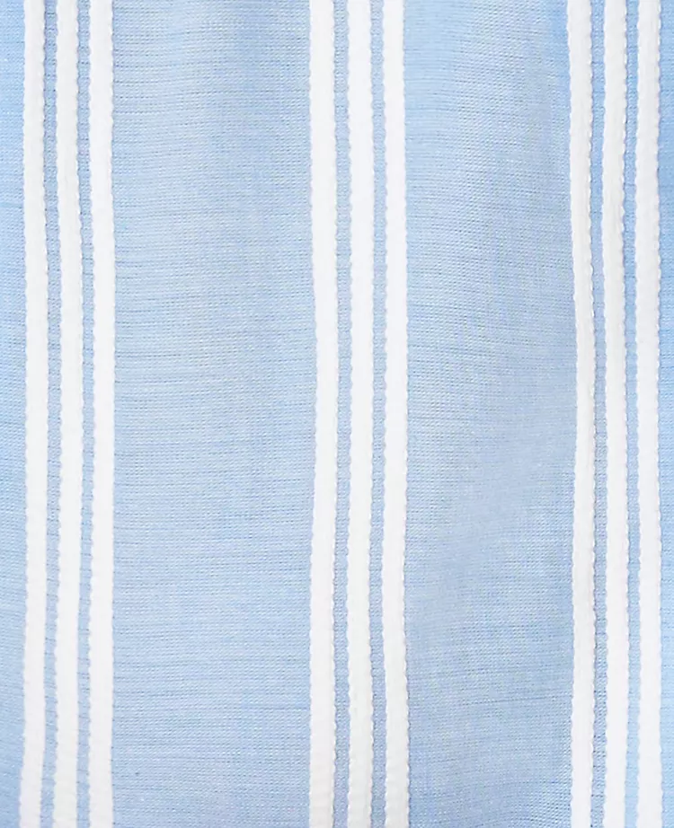 Petite Striped Ruffle Button Down Sleeveless Top for Work 4 Petite Striped Ruffle Button Down Sleeveless Top for Work - Image 4