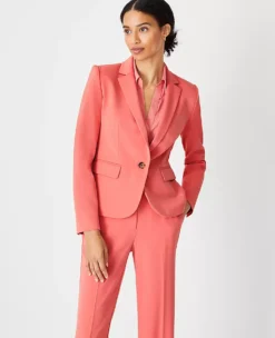 Petite Tailored One-Button Blazer for Professional Workwear