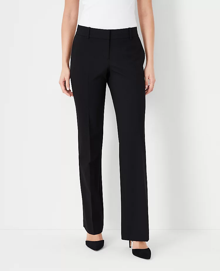 Petite Curvy Fit Seasonless Stretch Trousers in Core Black 1 Petite Curvy Fit Seasonless Stretch Trousers in Core Black