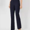 Petite High Rise Trouser in Seasonless Stretch Deep Navy