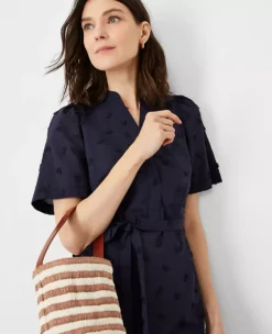 Embroidered Belted Shift Dress -Ann Taylor Store 615111 1362 ALT2