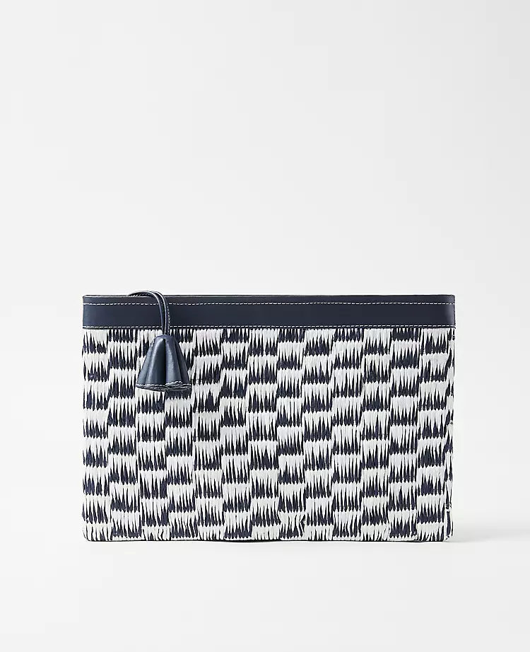 Oversized Raffia Soft Clutch - Summer Straw Handbag with Zip Closure 1 Oversized Raffia Soft Clutch - Summer Straw Handbag with Zip Closure