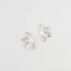 Elegant Polished Floral Stud Earrings - 1.25" Statement Flower Jewelry