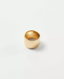 Wide High-Polish Metal Statement Ring for Modern Elegance