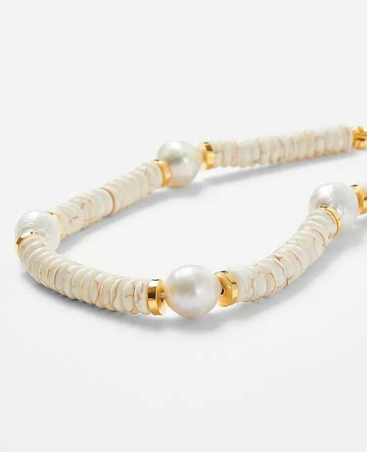 Freshwater Pearl Disc Necklace - Iridescent 18-Inch Jewelry 2 Freshwater Pearl Disc Necklace - Iridescent 18-Inch Jewelry - Image 2