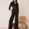 The Wide-Leg Pant In Fluid Crepe Black