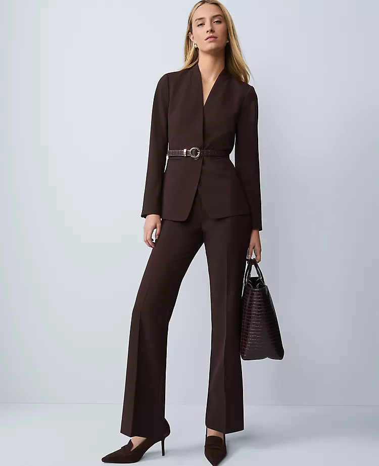 Ann Taylor Petite Trouser Pant In Fluid Crepe - Pure Chocolate 1 Ann Taylor Petite Trouser Pant In Fluid Crepe - Pure Chocolate