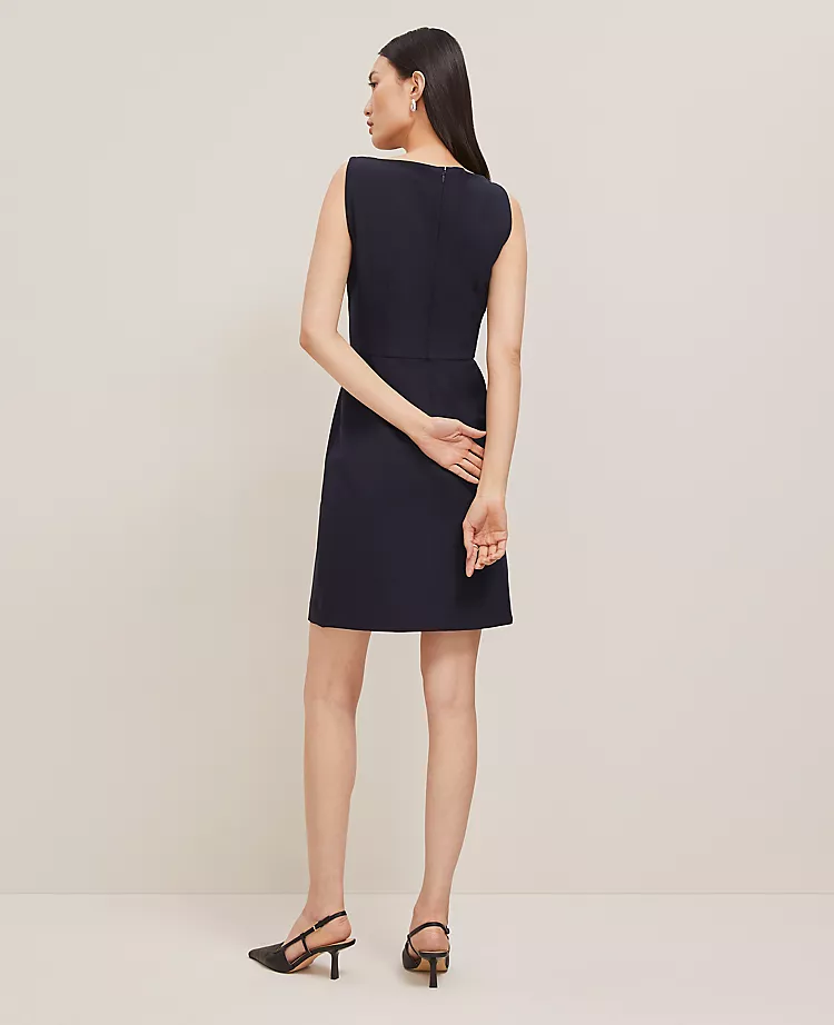 Sleeveless Boatneck A-Line Dress in Seasonless Stretch 2 Sleeveless Boatneck A-Line Dress in Seasonless Stretch - Image 2