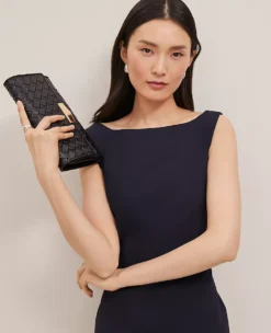 Sleeveless Boatneck A-Line Dress in Seasonless Stretch 5 Sleeveless Boatneck A-Line Dress in Seasonless Stretch -Ann Taylor Store 826374 1934 ALT2