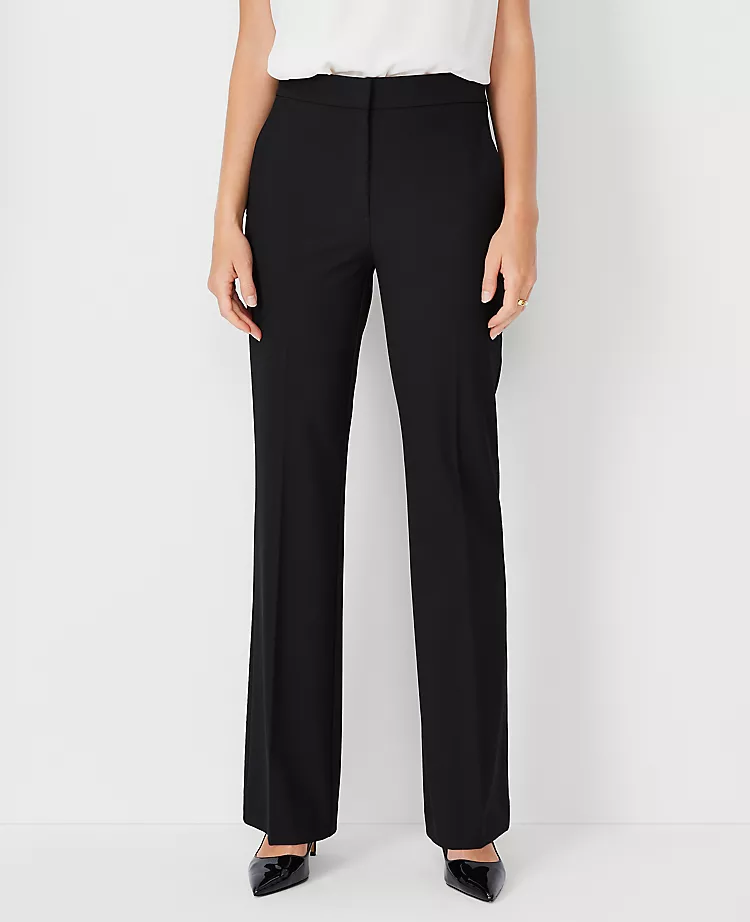 Petite High Rise Curvy Fit Trouser - Core Black Seasonless Stretch 1 Petite High Rise Curvy Fit Trouser - Core Black Seasonless Stretch