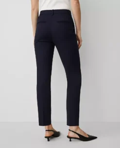 The High Rise Everyday Ankle Pant In Stretch Cotton Night Sky -Ann Taylor Store 827918 1362 ALT2