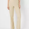 Petite Curvy Fit Bi-Stretch Straight Leg Pants with Hidden Side Zip