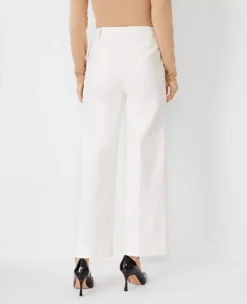 Petite High Rise Wide Leg Crop Jeans - Nautical Ivory Mariner Style 5 Petite High Rise Wide Leg Crop Jeans - Nautical Ivory Mariner Style -Ann Taylor Store 828499 9129 ALT2