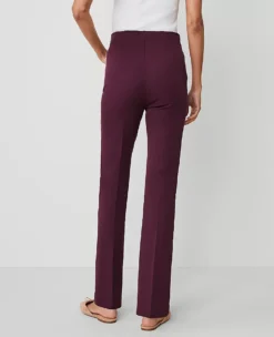 Petite Skinny Flare Pants in Plum Rose - Flattering Stretch Comfort -Ann Taylor Store 829846 4925 ALT2