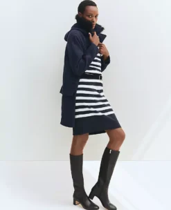 Weekend Collection Striped Sweater Dress Navy/White
