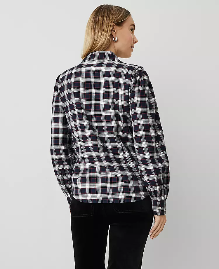 Weekend Collection Plaid Flannel Shirt Navy Multi 3 Weekend Collection Plaid Flannel Shirt Navy Multi - Image 3