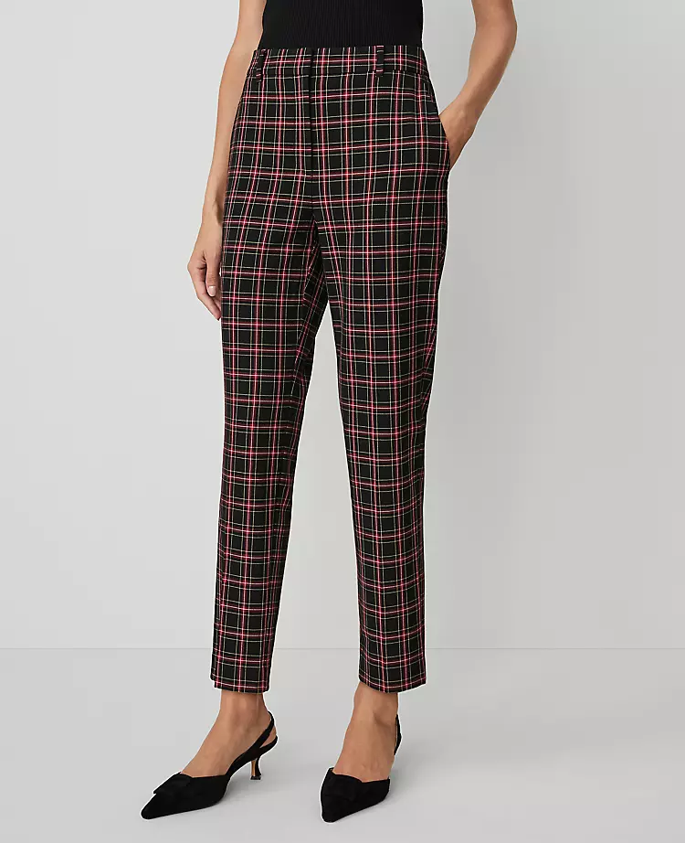 Petite High-Rise Slim Ankle Pant in Classic Black Plaid 2 Petite High-Rise Slim Ankle Pant in Classic Black Plaid - Image 2