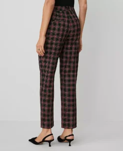 Petite High-Rise Slim Ankle Pant in Classic Black Plaid 5 Petite High-Rise Slim Ankle Pant in Classic Black Plaid -Ann Taylor Store 830576 517268 ALT2