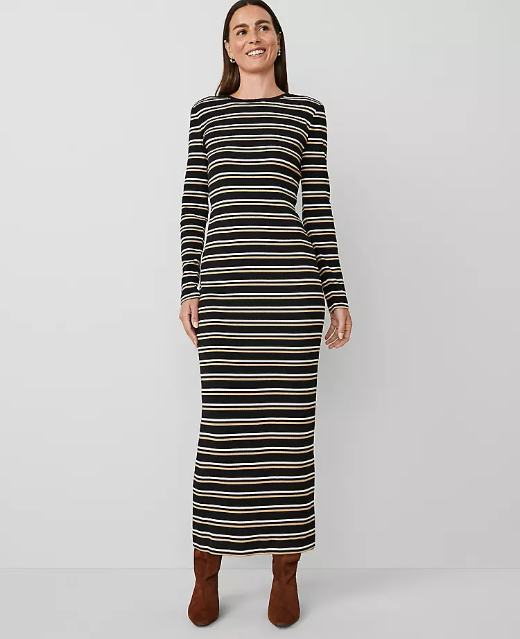 Ann Taylor Petite Weekend Collection Long Crew Neck Knit Dress 1 Ann Taylor Petite Weekend Collection Long Crew Neck Knit Dress