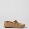 Ann Taylor Weekend Collection Suede Boat Shoes - Cappuccino Tan