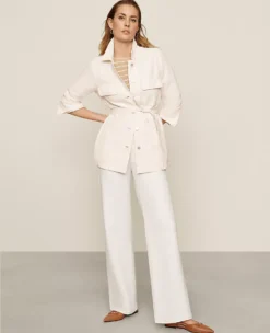 Ann Taylor Petite Weekend Collection Trouser Jean in Ivory