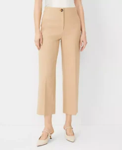 The Kate Petite Wide Leg Crop Pant in Baguette